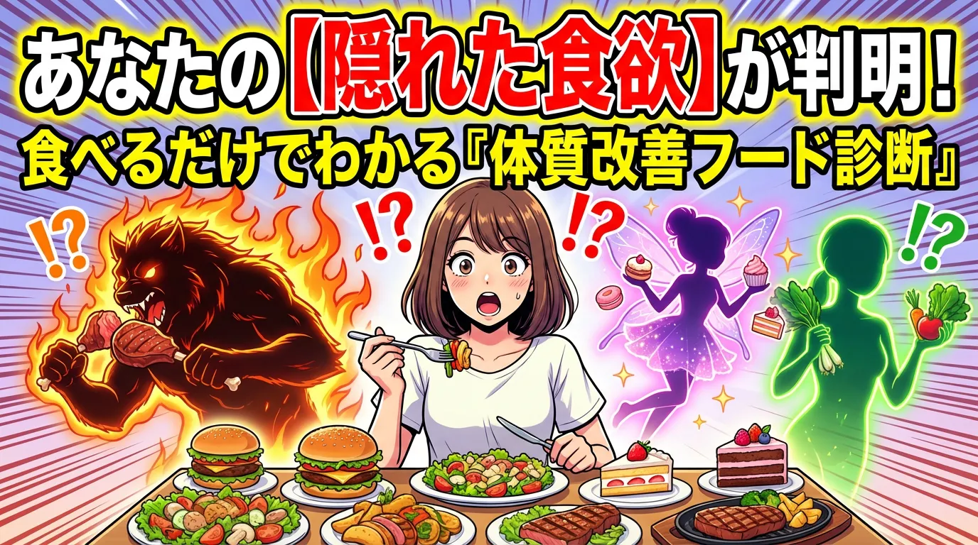 あなたの隠れた食欲タイプが判明！食べるだけでわかる『体質改善フード診断』
