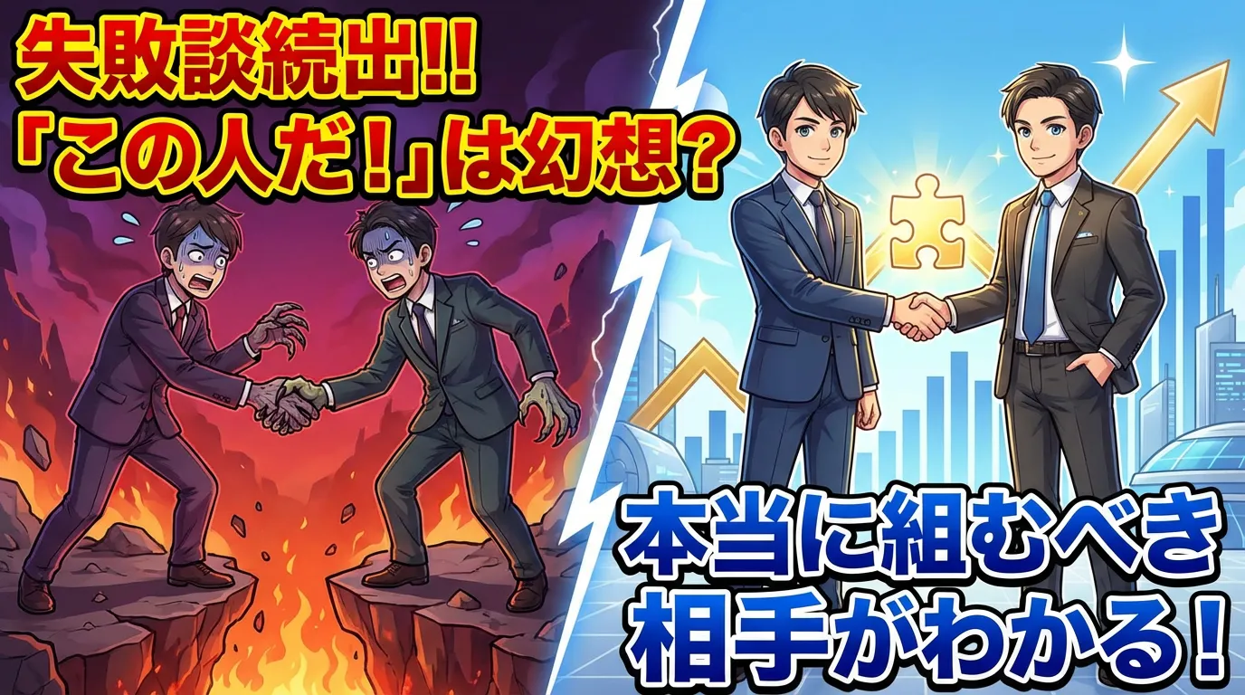 【失敗談続出】「この人だ！」は幻想？本当に組むべき相手がわかる！ビジネスパートナー診断
