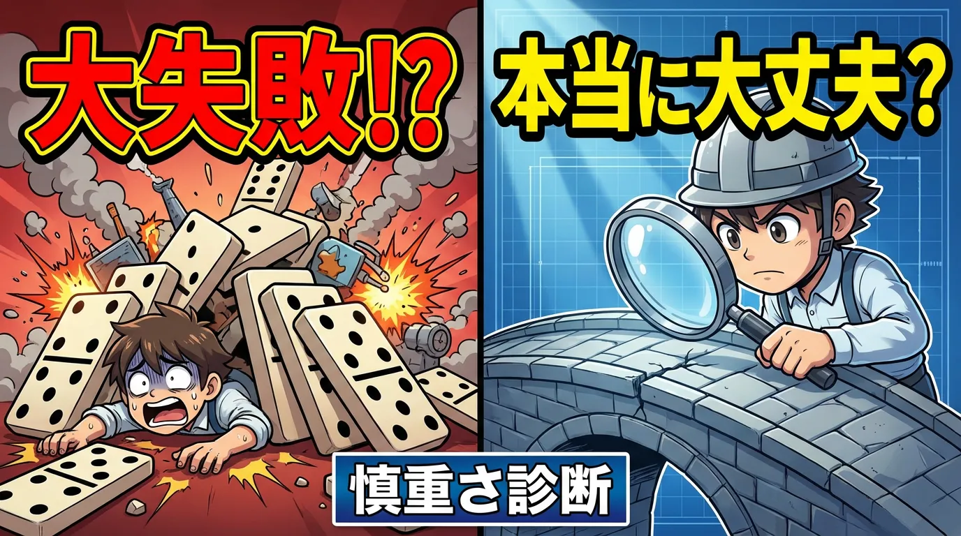 【大失敗を回避】「あの時こうすれば」をなくす！あなたの慎重さ、本当に大丈夫？慎重さ診断