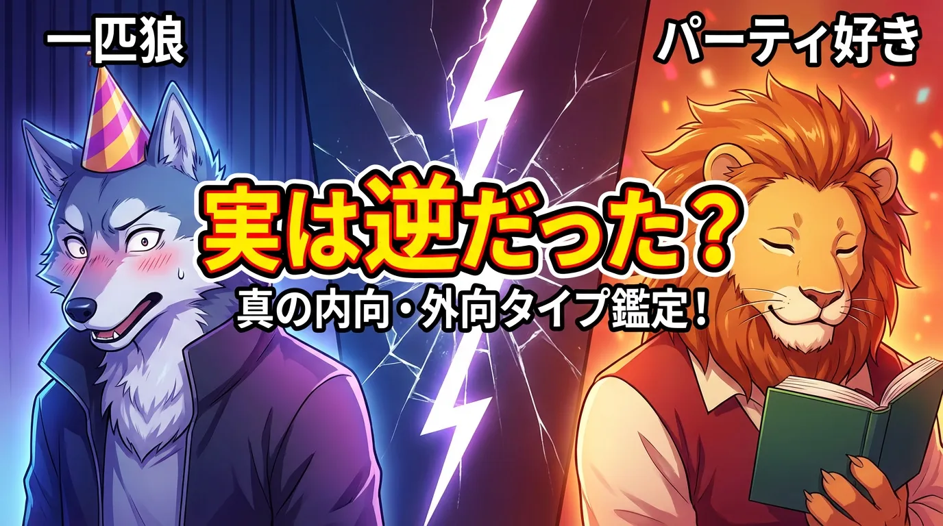 【実は逆だった？】「一匹狼」と「パーティ好き」あなたの真の内向・外向タイプ鑑定！
