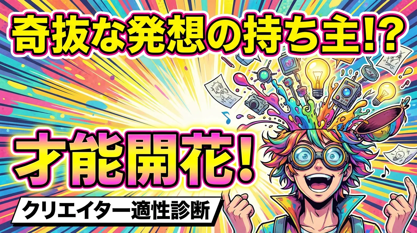 【奇抜な発想の持ち主！？】秘められた才能が開花！クリエイター適性診断