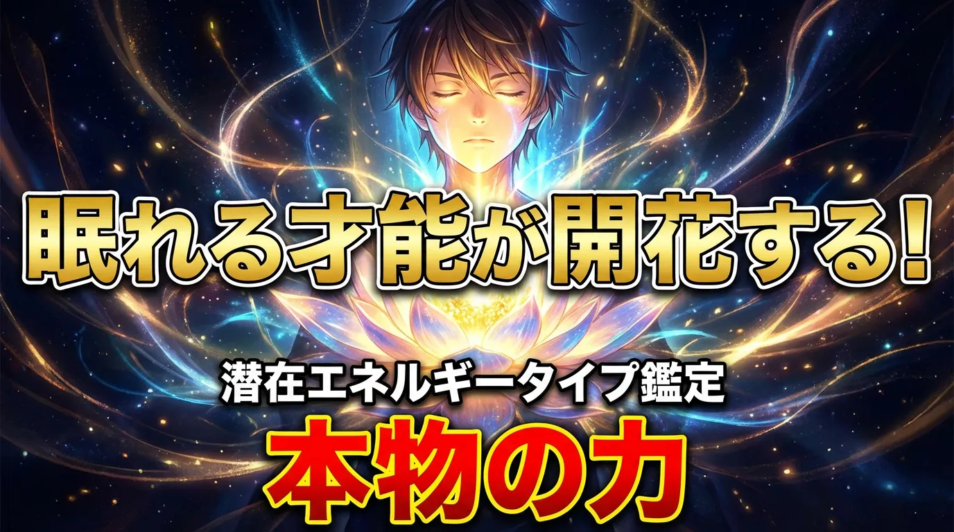 眠れる才能が開花する！【潜在エネルギータイプ鑑定】あなたがまだ知らない「本物の力」