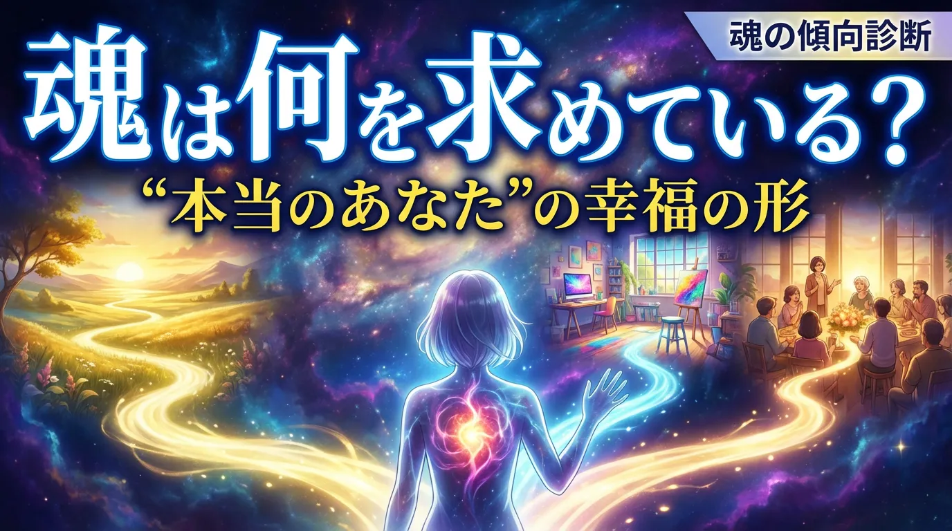 あなたの魂は何を求めている？【魂の傾向診断】“本当のあなた”が目指す幸福の形
