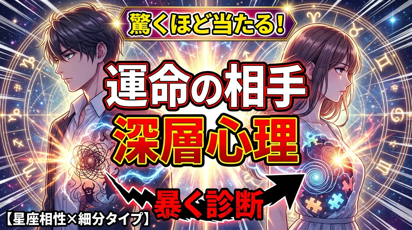 驚くほど当たる！【星座相性×細分タイプ】「運命の相手」の深層心理まで暴く診断