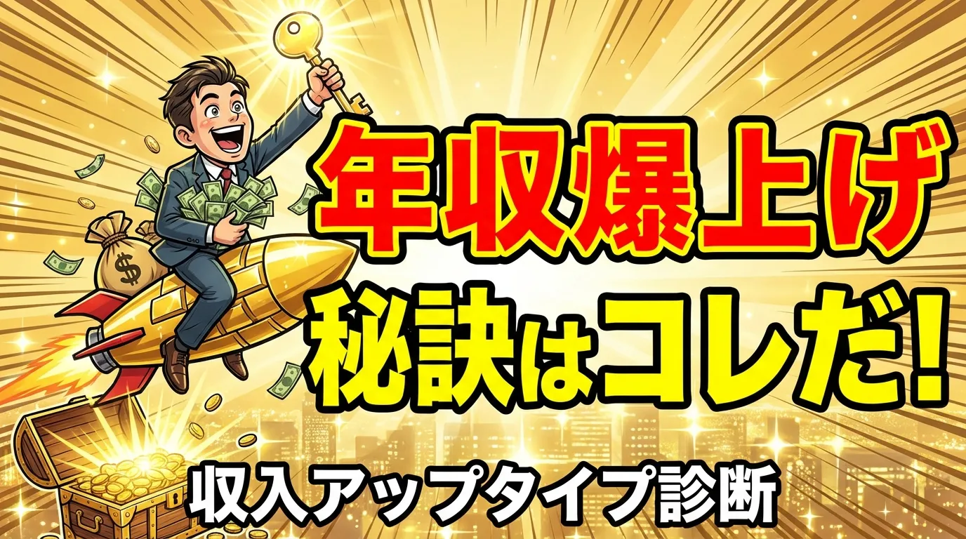 【年収爆上げの秘訣はコレだ！】あなたの才能を見抜く！収入アップタイプ診断