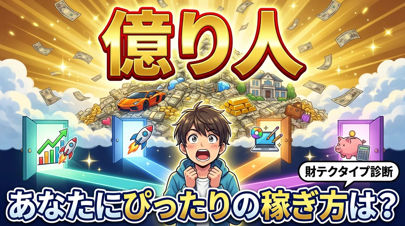 【億り人への第一歩】あなたにぴったりの稼ぎ方を発見！財テクタイプ診断