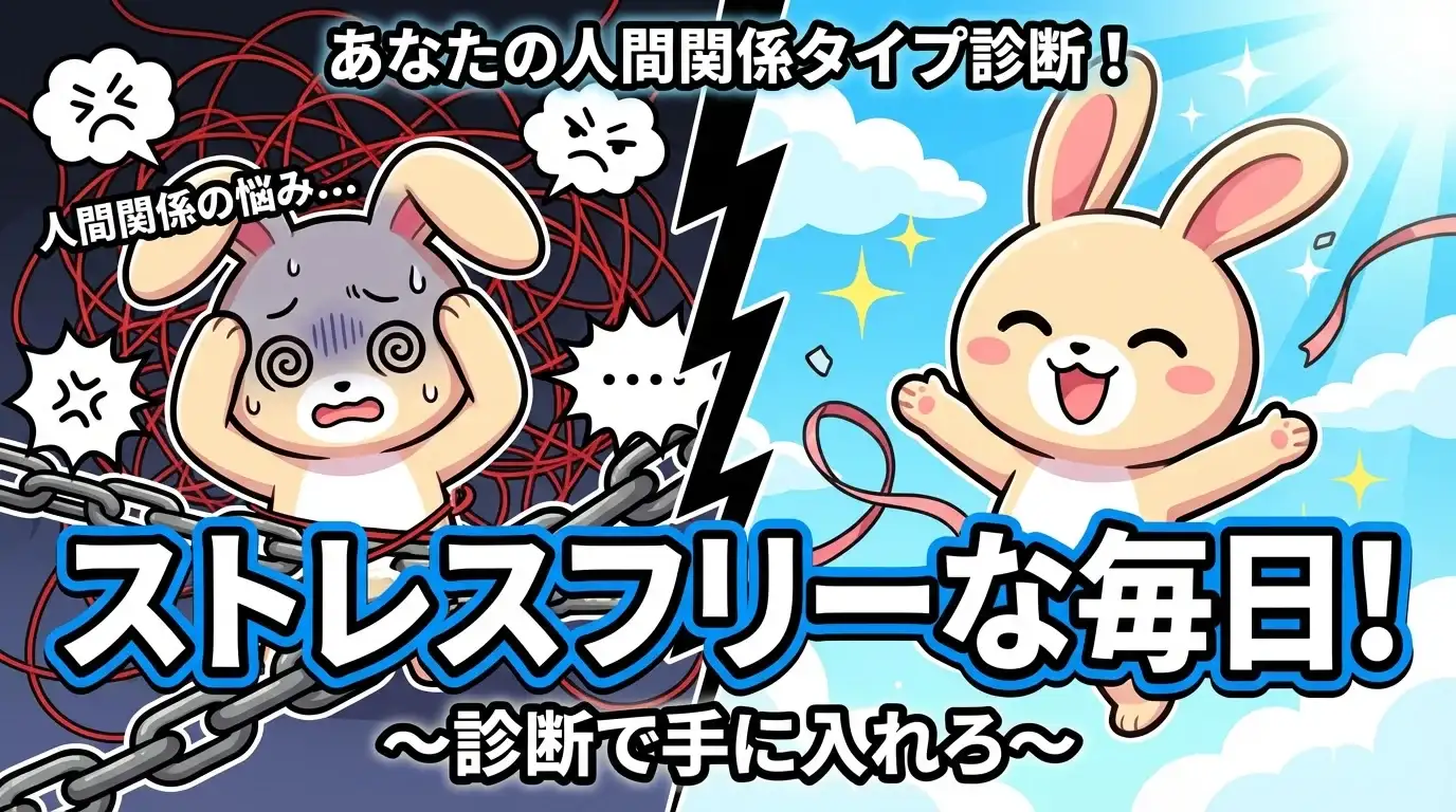 あなたの人間関係タイプ診断！〜ストレスフリーな毎日を手に入れろ〜