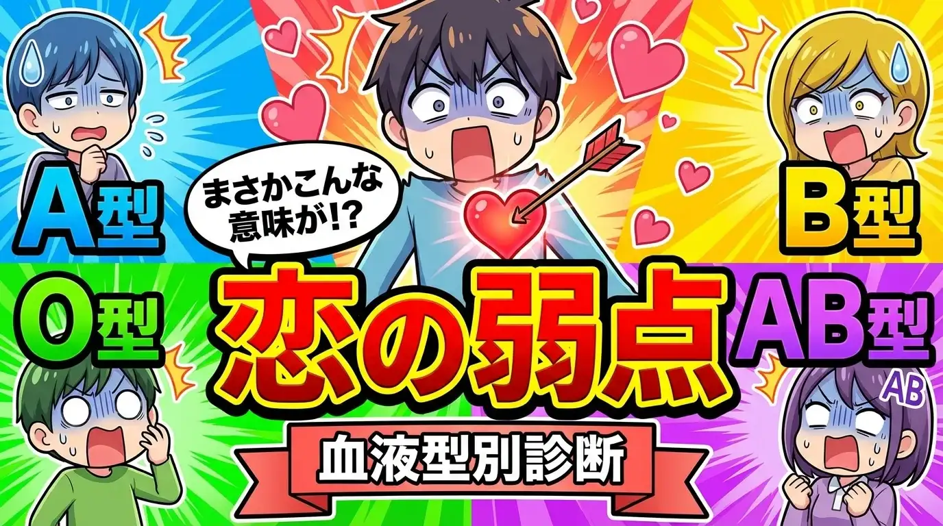 まさかこんな意味が!? 血液型に隠された「あなたの恋の弱点」診断
