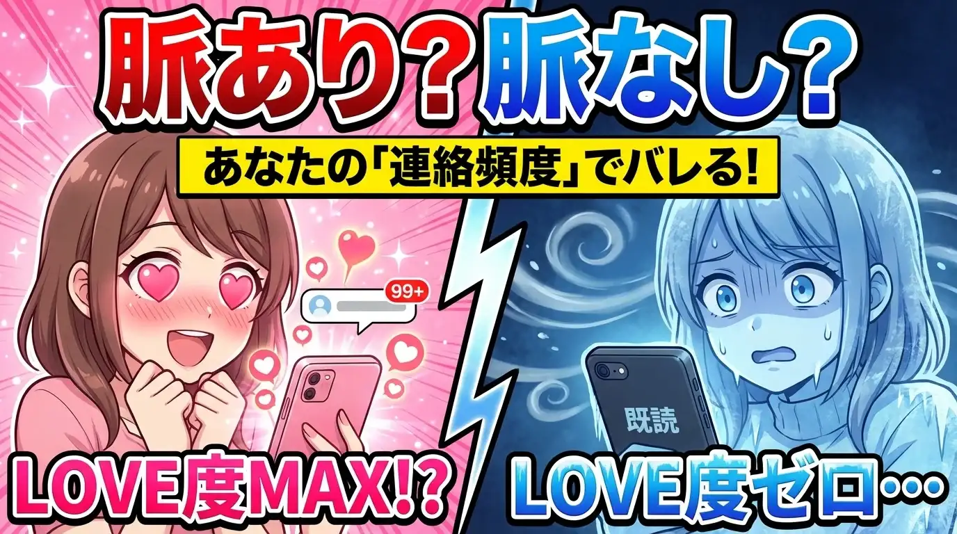 【脈あり？脈なし？】あなたの「連絡頻度」でバレるLOVE度診断シート