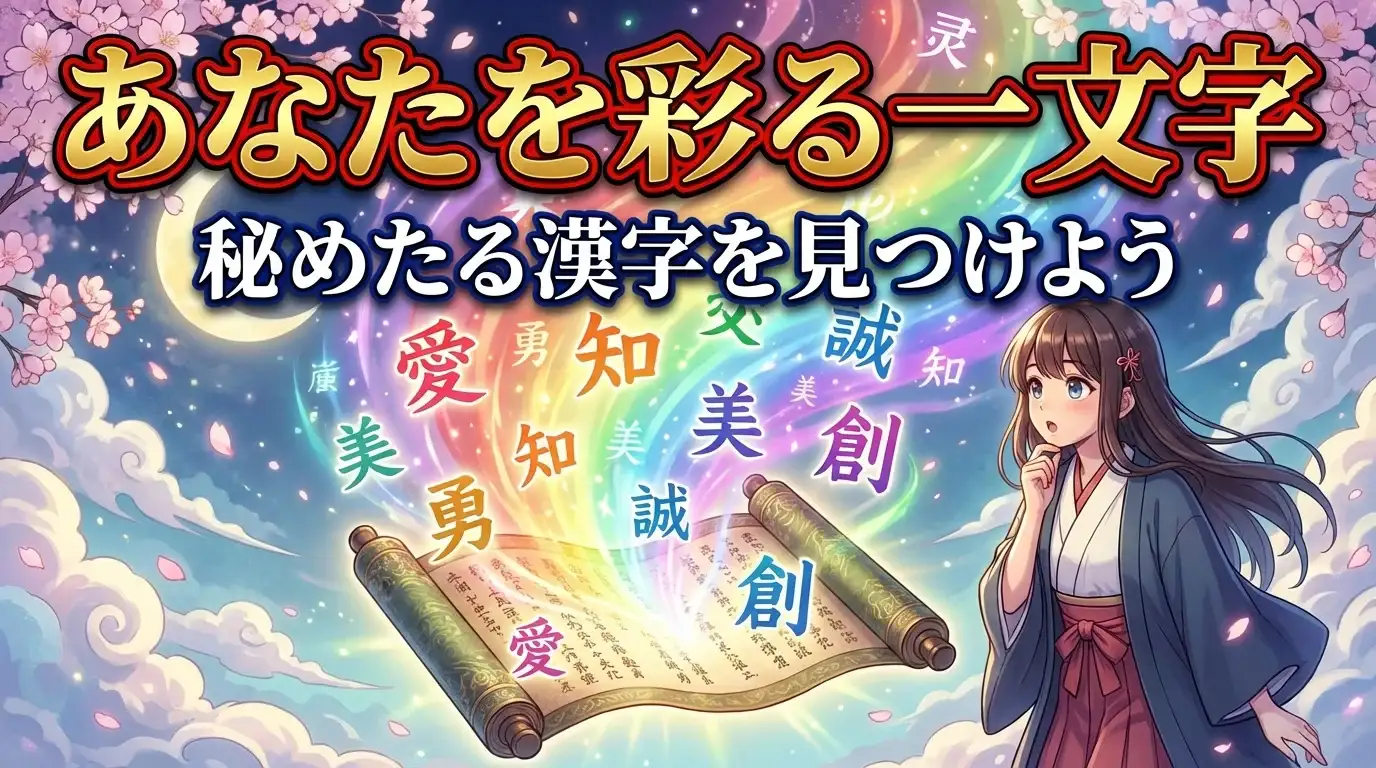 あなたを彩る一文字診断：秘めたる漢字を見つけよう