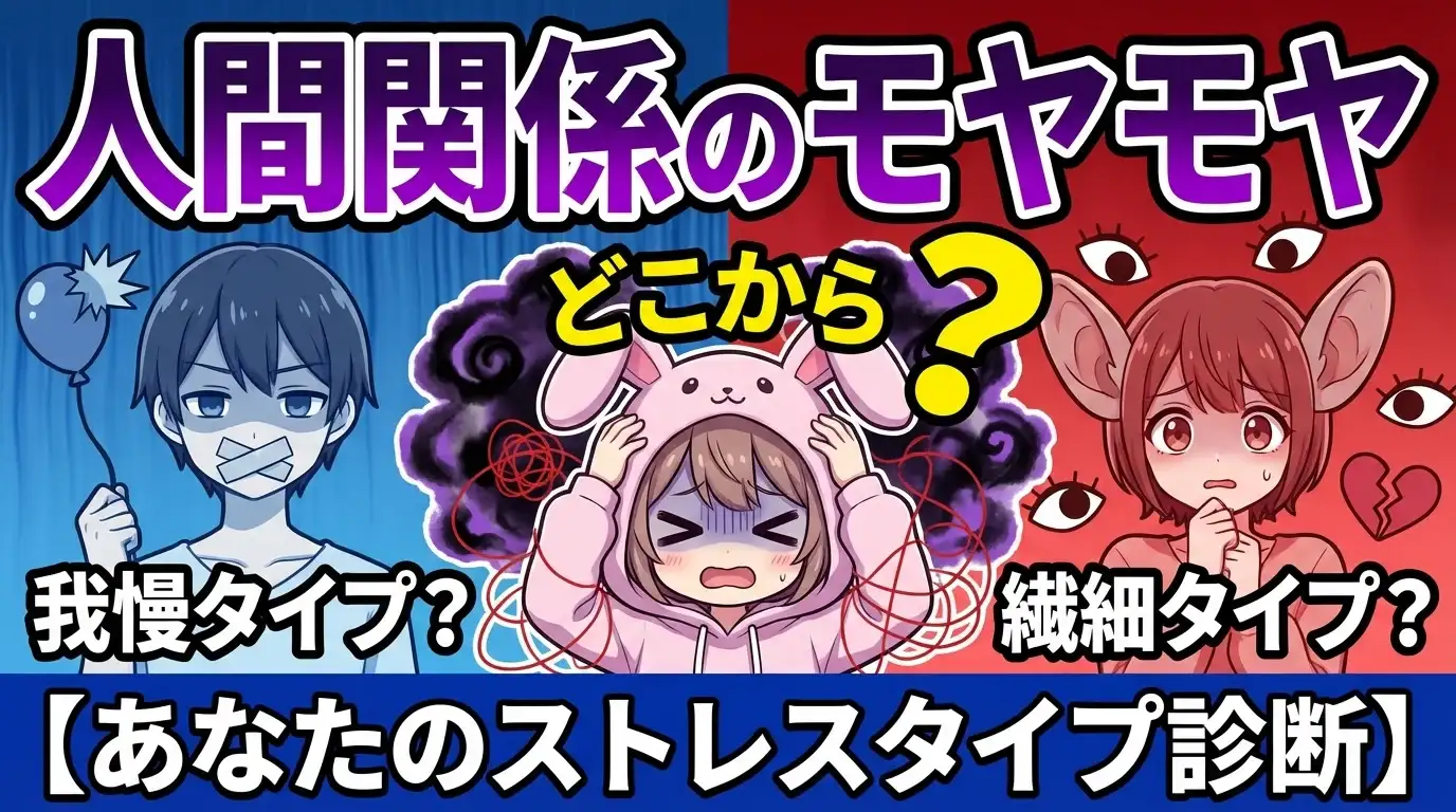人間関係のモヤモヤ、どこから？【あなたのストレスタイプ診断】