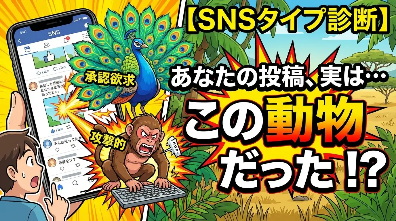 【SNSタイプ診断】あなたの投稿、実はこの動物だった！？
