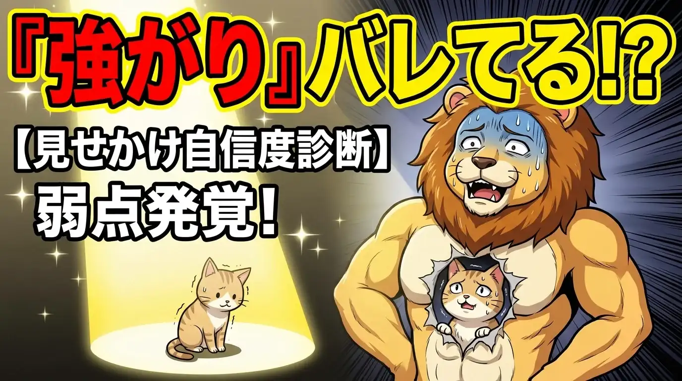 【見せかけ自信度】あなたの『強がり』はバレてる？意外な心の弱点発覚