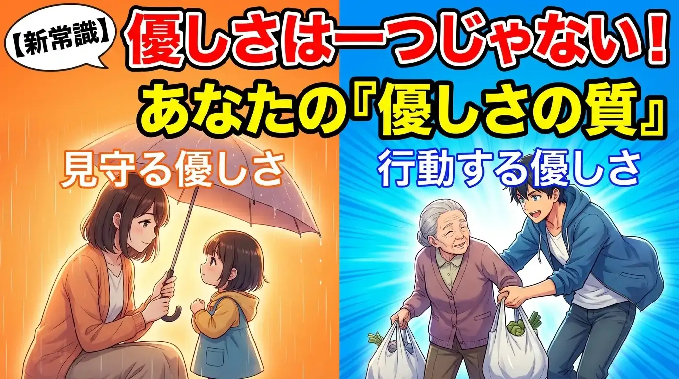 【新常識】優しさは一つじゃない。あなたの『優しさの質』タイプ診断