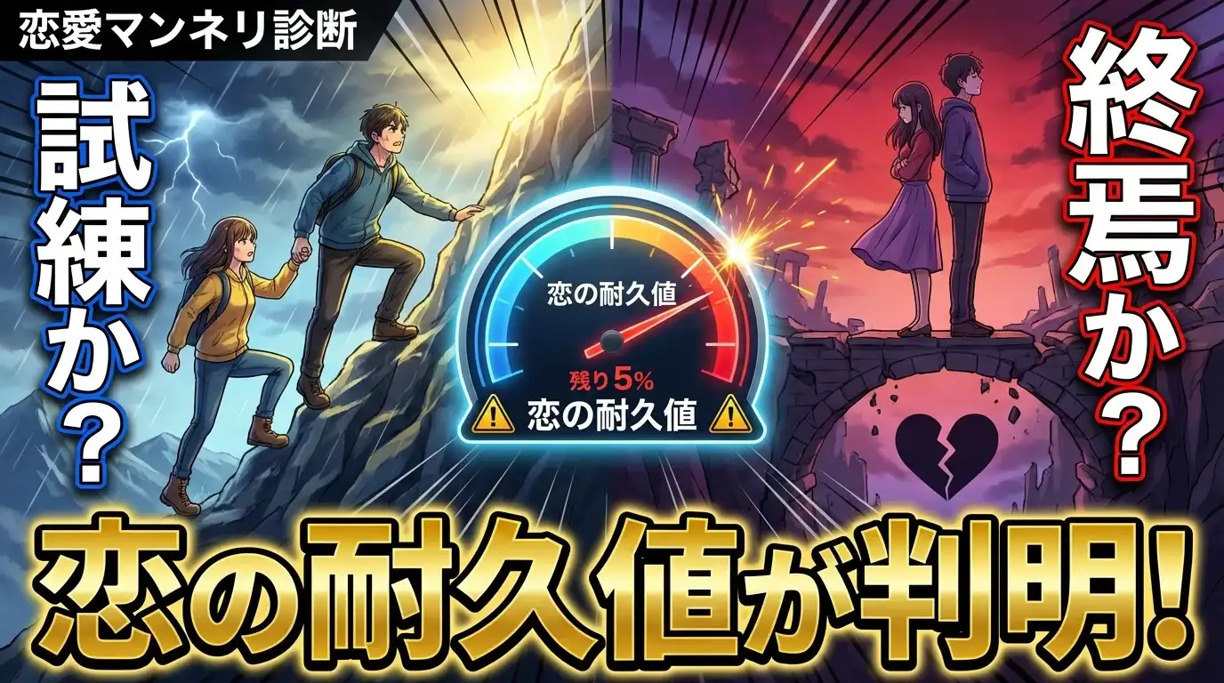 恋愛マンネリは『試練』？『終焉』？あなたの『恋の耐久値』が判明！