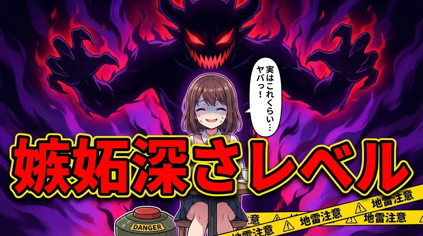 【地雷注意】隠しきれない！あなたの「嫉妬深さ」レベル、実はこれくらいです…