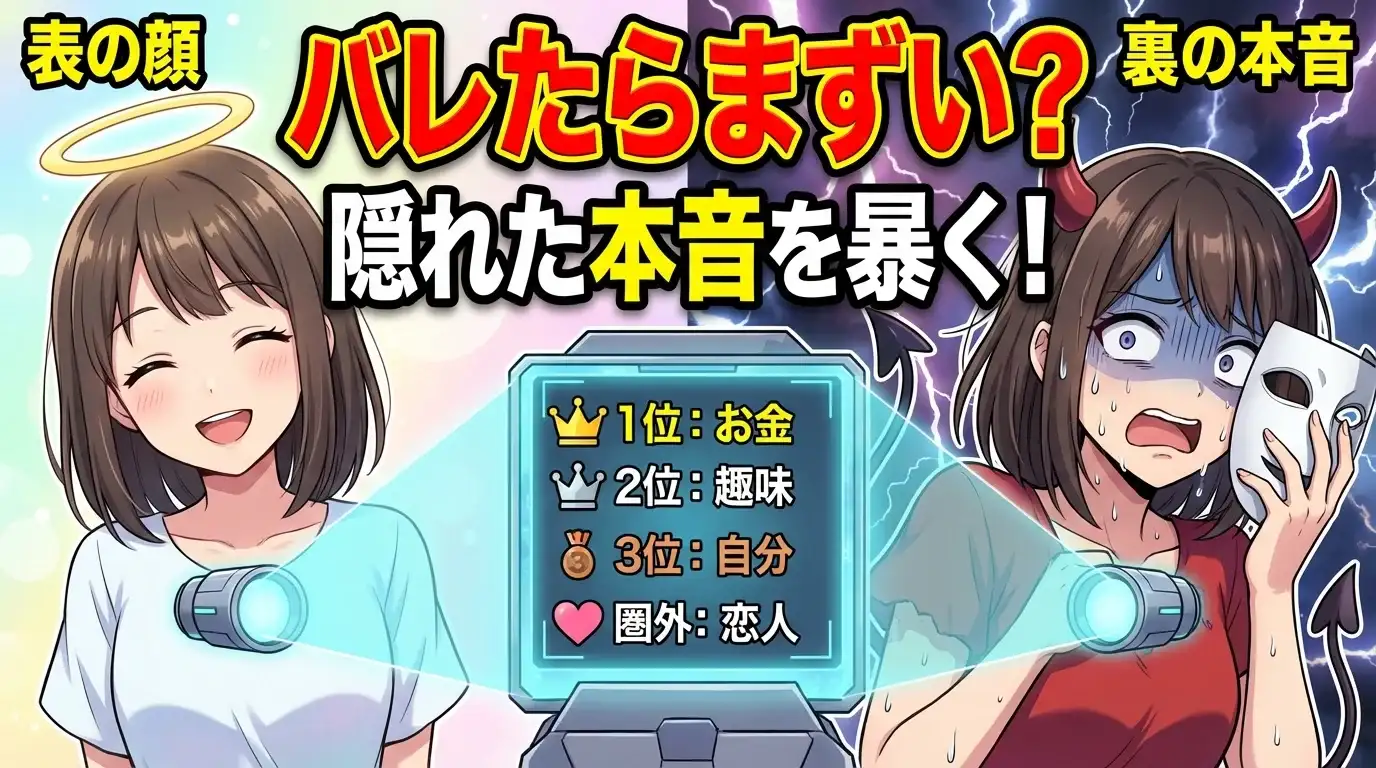 【バレたらまずい？】あなたの恋愛優先順位、隠れた本音を暴きます