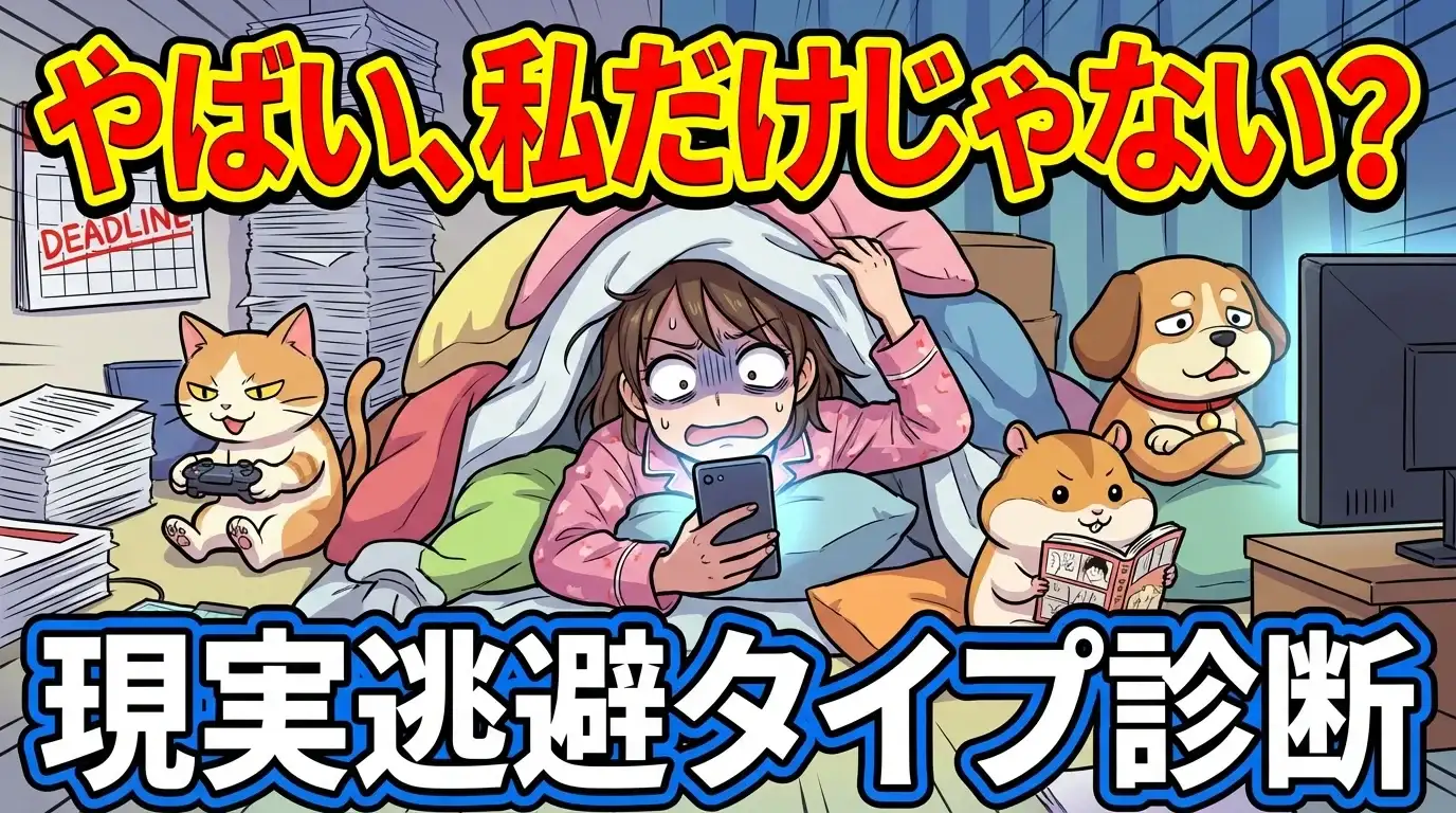 やばい、私だけじゃない？あなたの『現実逃避タイプ』診断