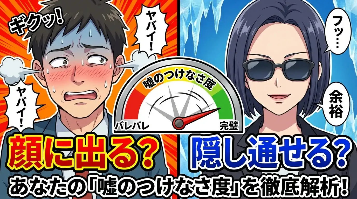 【顔に出る？隠し通せる？】あなたの「嘘のつけなさ度」を徹底解析！