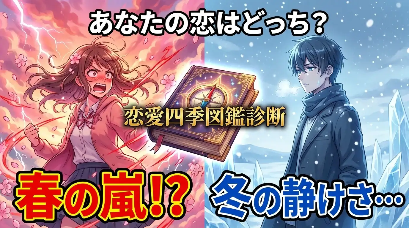あなたの恋は「春の嵐」それとも「冬の静けさ」？恋愛四季図鑑診断