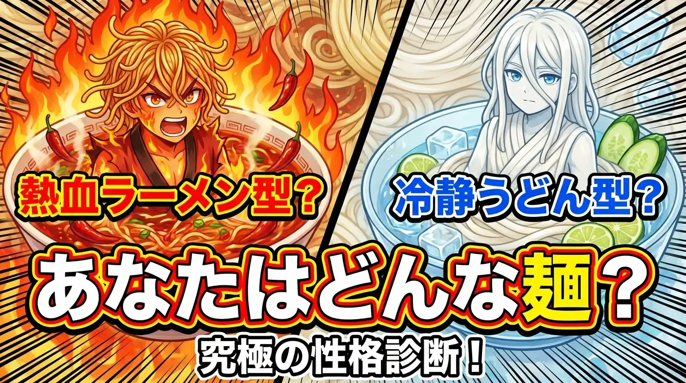 あなたの性格はどんな麺？【究極の麺料理タイプ診断】