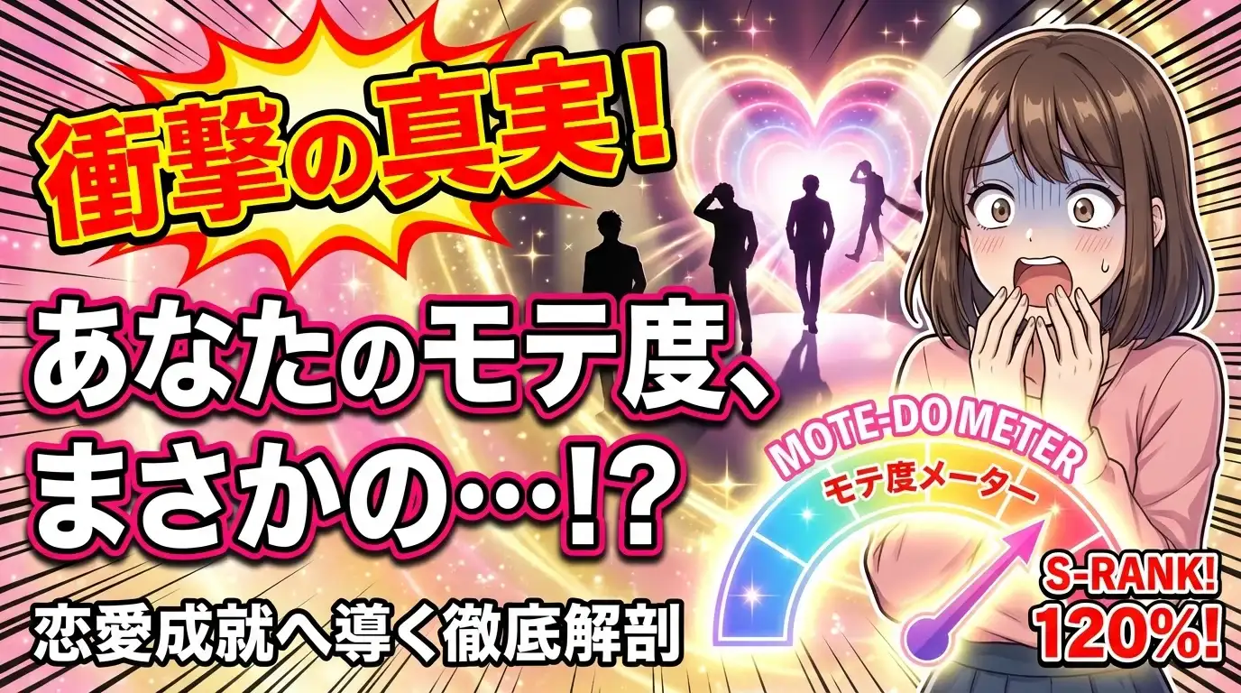 【衝撃の真実！】あなたのモテ度は〇〇だった！恋愛成就へ導く「モテタイプ」徹底解剖