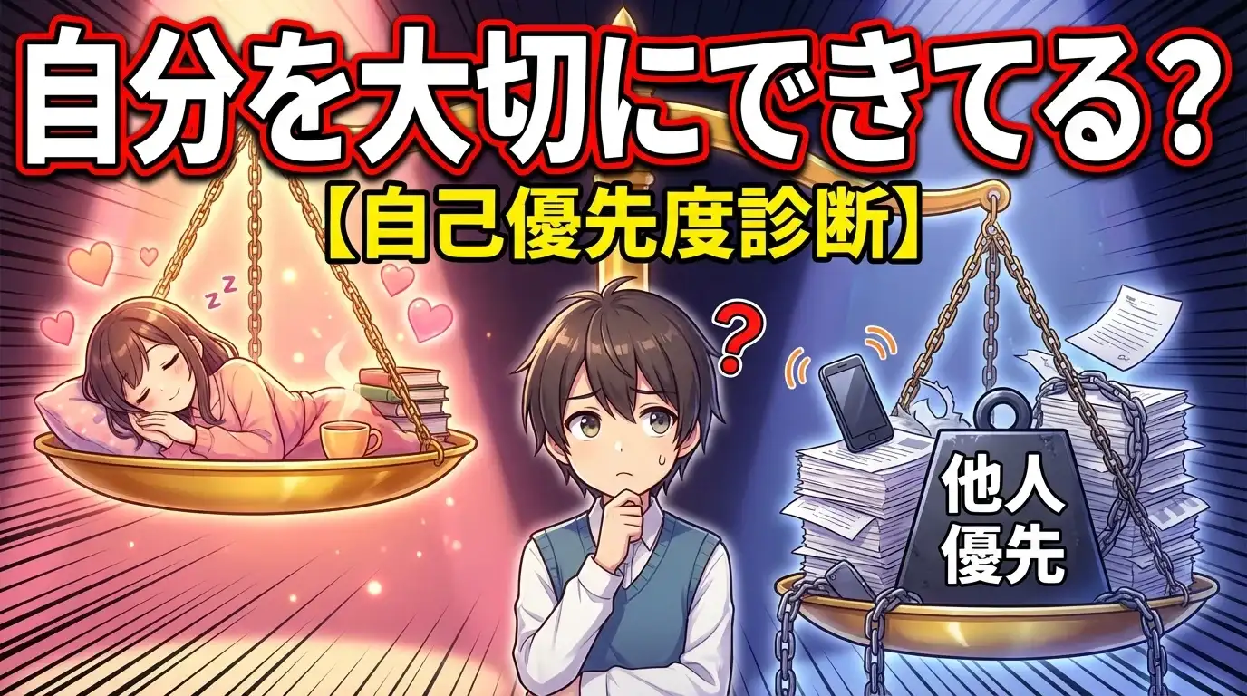 あなたは自分をどれだけ大切にできてる？【自己優先度診断】