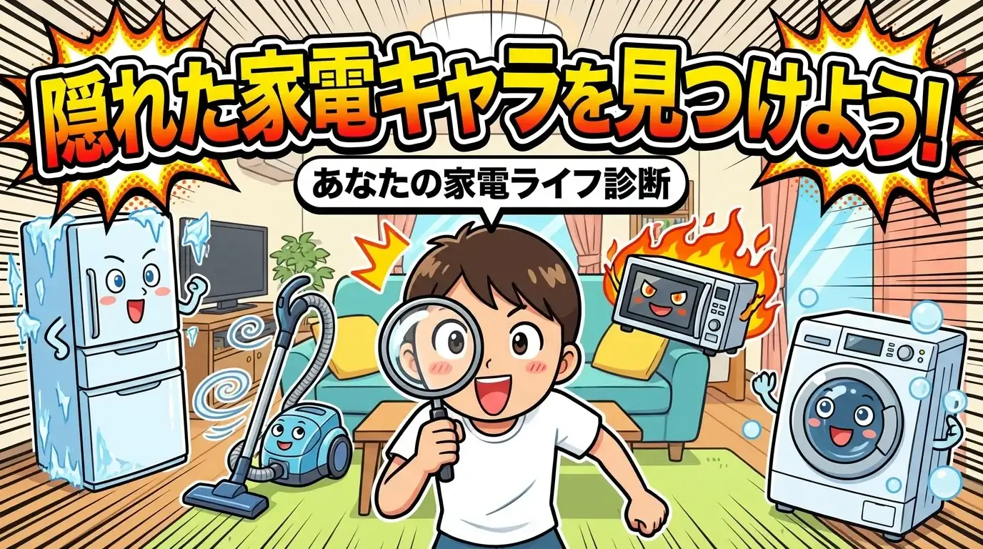 あなたの家電ライフ診断：隠れた家電キャラを見つけよう！