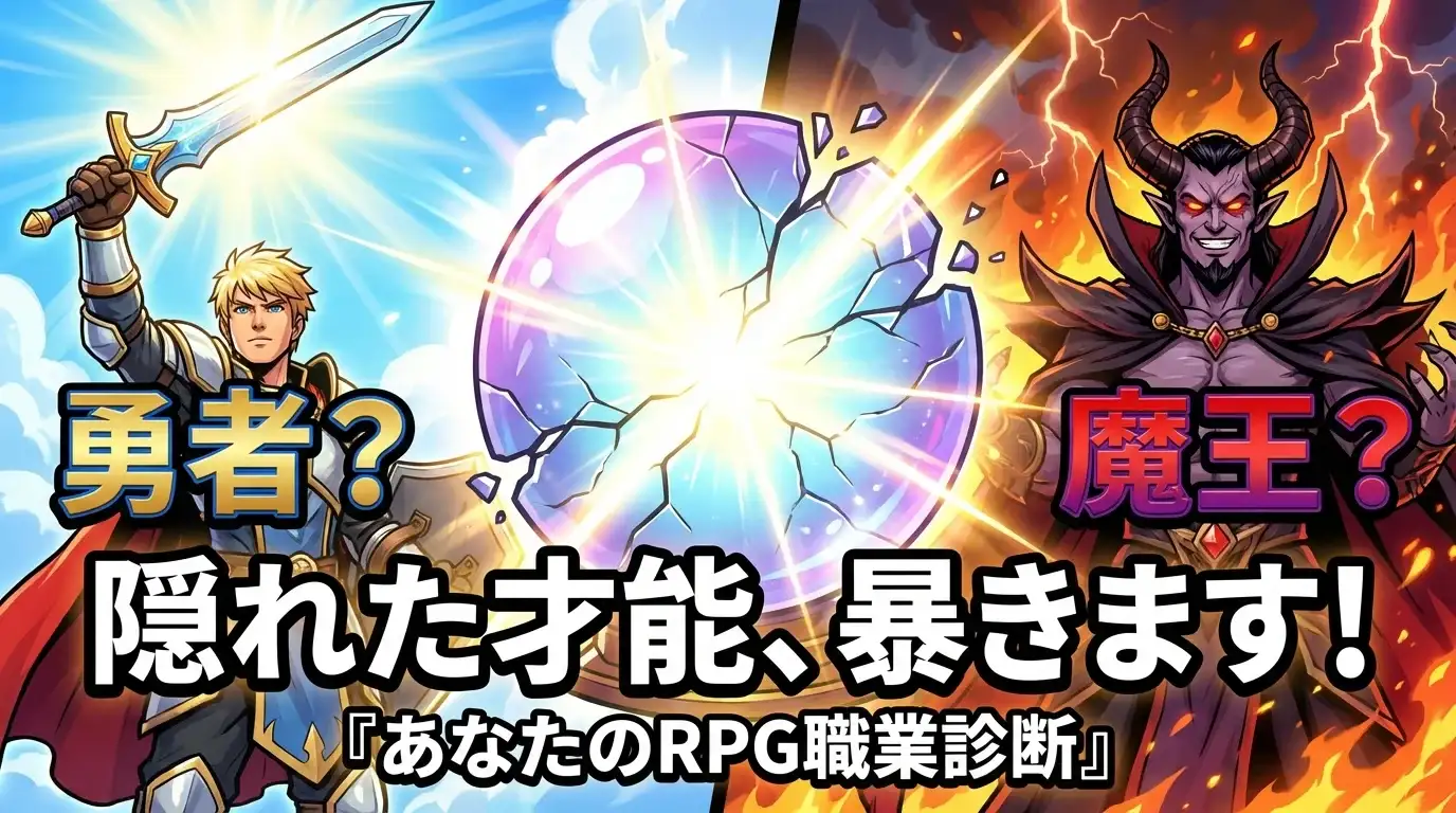 あなたは勇者？それとも魔王？『あなたのRPG職業診断』～隠れた才能、暴きます！