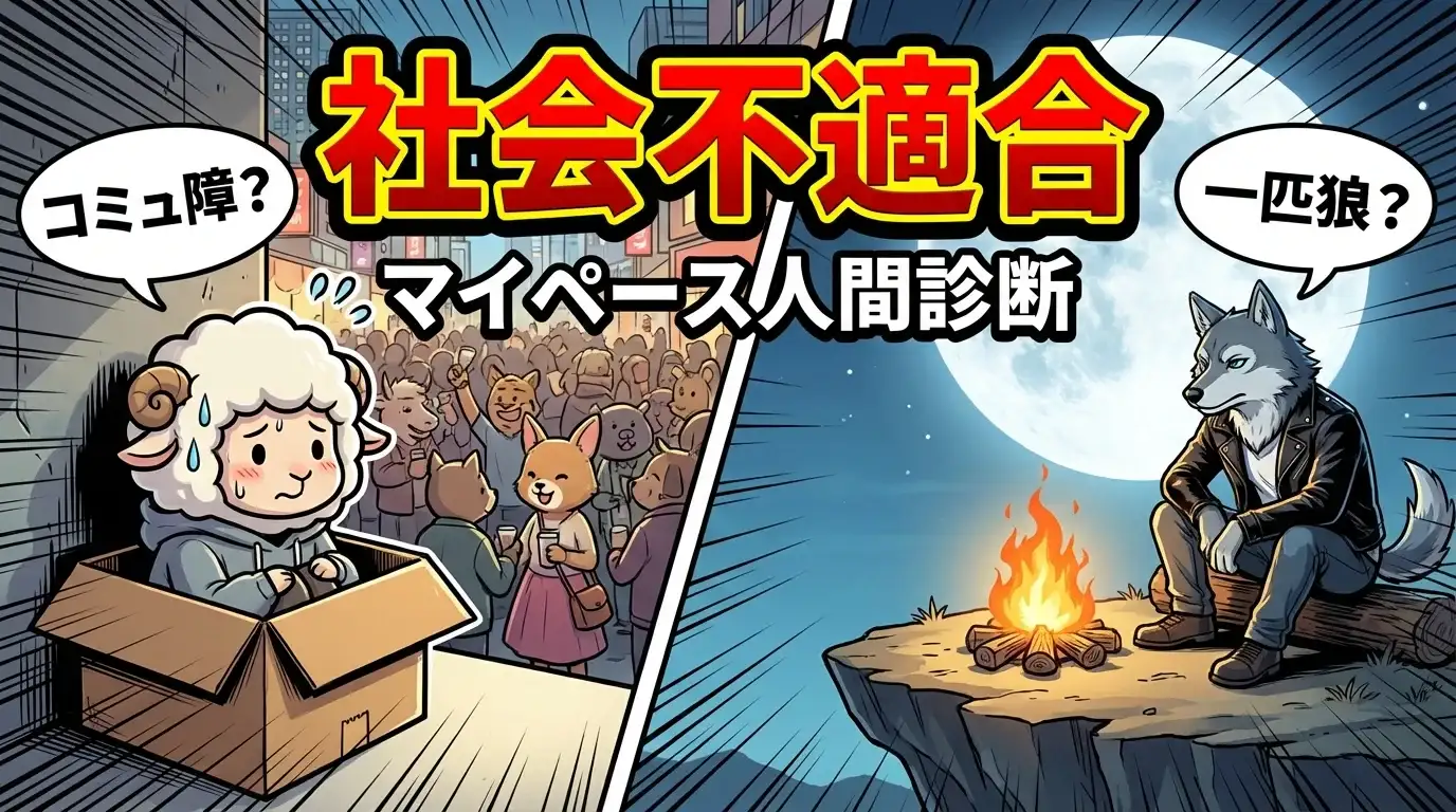 【社会不適合】コミュ障？一匹狼？あなたはどこまでマイペース人間診断