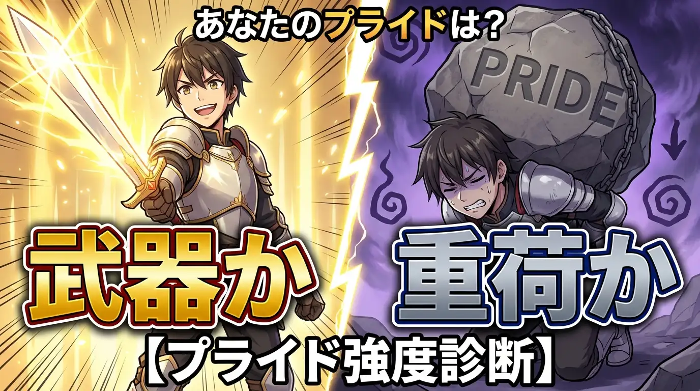 あなたのプライドは『武器』か『重荷』か？【プライド強度診断】